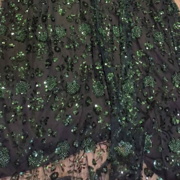 Disturbia glimmer embroidered sequin lace angel sleeve midaxi dress size 12 new - Picture 3 of 4